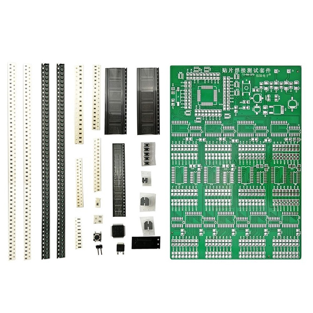 Diy Electronics Learning Kit - SMTはんだ付けトレーニング練習ボード 300 SMD部品 高強度溶接練習キット 初心者向け電子DIY学習用