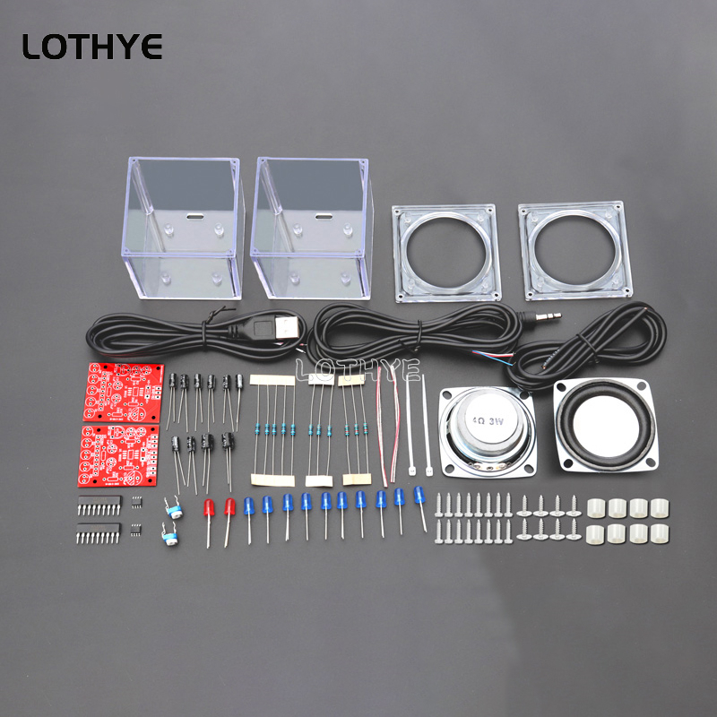 Diy Audio Electronics Kit - DIY 電子キット 2 チャンネルミニスピーカー作成キット小型オーディオ部品 5V 1A