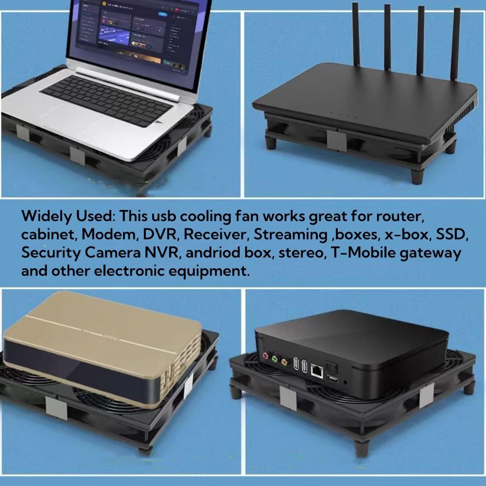 USB給電式電子冷却ファン、デュアルファン、DIYパソコン用 - Diy Electronics Cabinet のレビューと価格