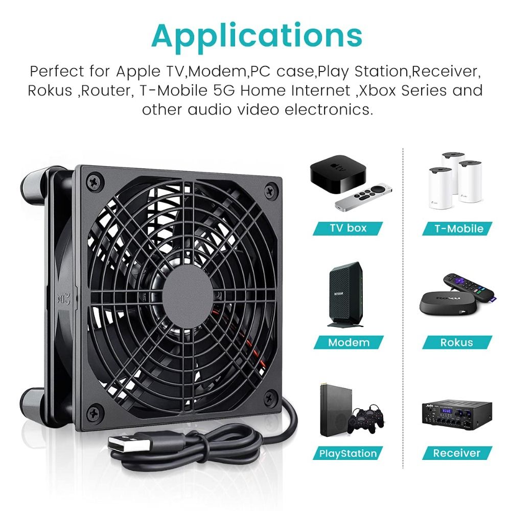 USB給電式電子冷却ファン、デュアルファン、DIYパソコン用 - Diy Electronics Cabinet のレビューと価格