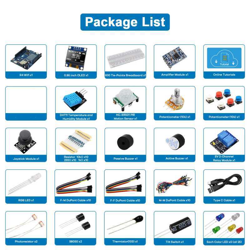 UNO R4 WiFi対応開発スターターキット。センサーと電 - Diy Electronics Project Kit のレビューと価格