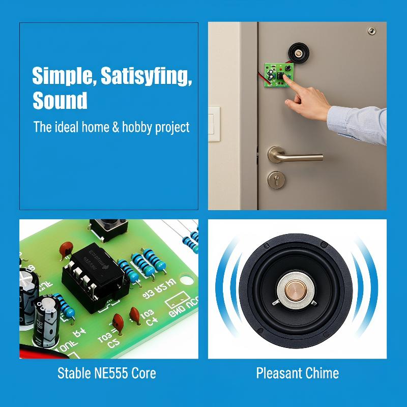NE555 ドアベル DIY はんだ付け練習キット デュアル - Diy Electronics Project Kit のレビューと価格