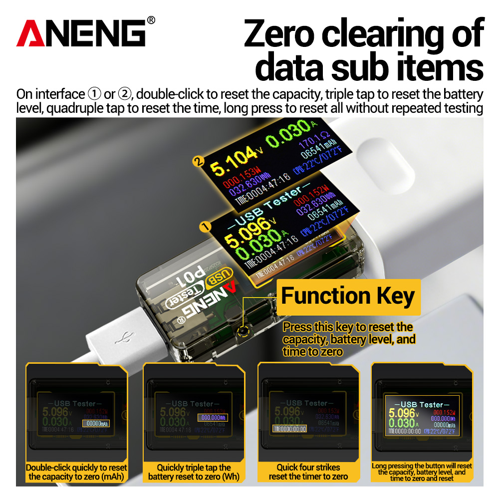 ANENG P01 USBテスター、電圧計、電流計、Type - Logic Analyzer Usb のレビューと価格