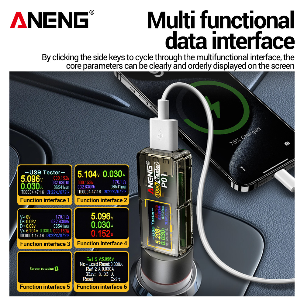 ANENG P01 USBテスター、電圧計、電流計、Type - Logic Analyzer Usb のレビューと価格